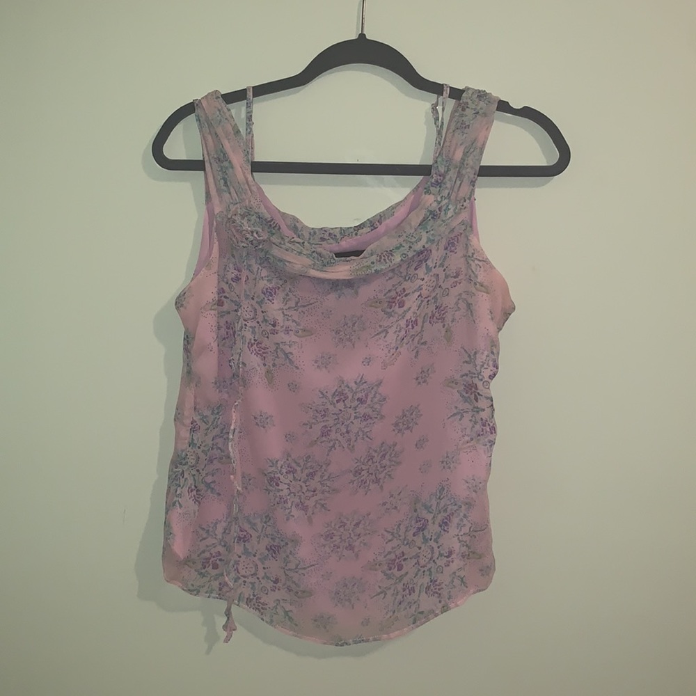 Vintage Y2K Silk Floral Blouse